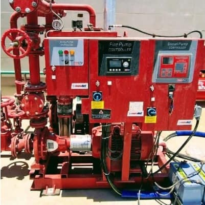 Fire pump and jockey pump controller installation